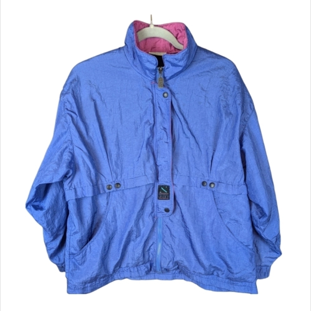 Natural Sport medium windbreaker pullover parachute fabric purple/pink
